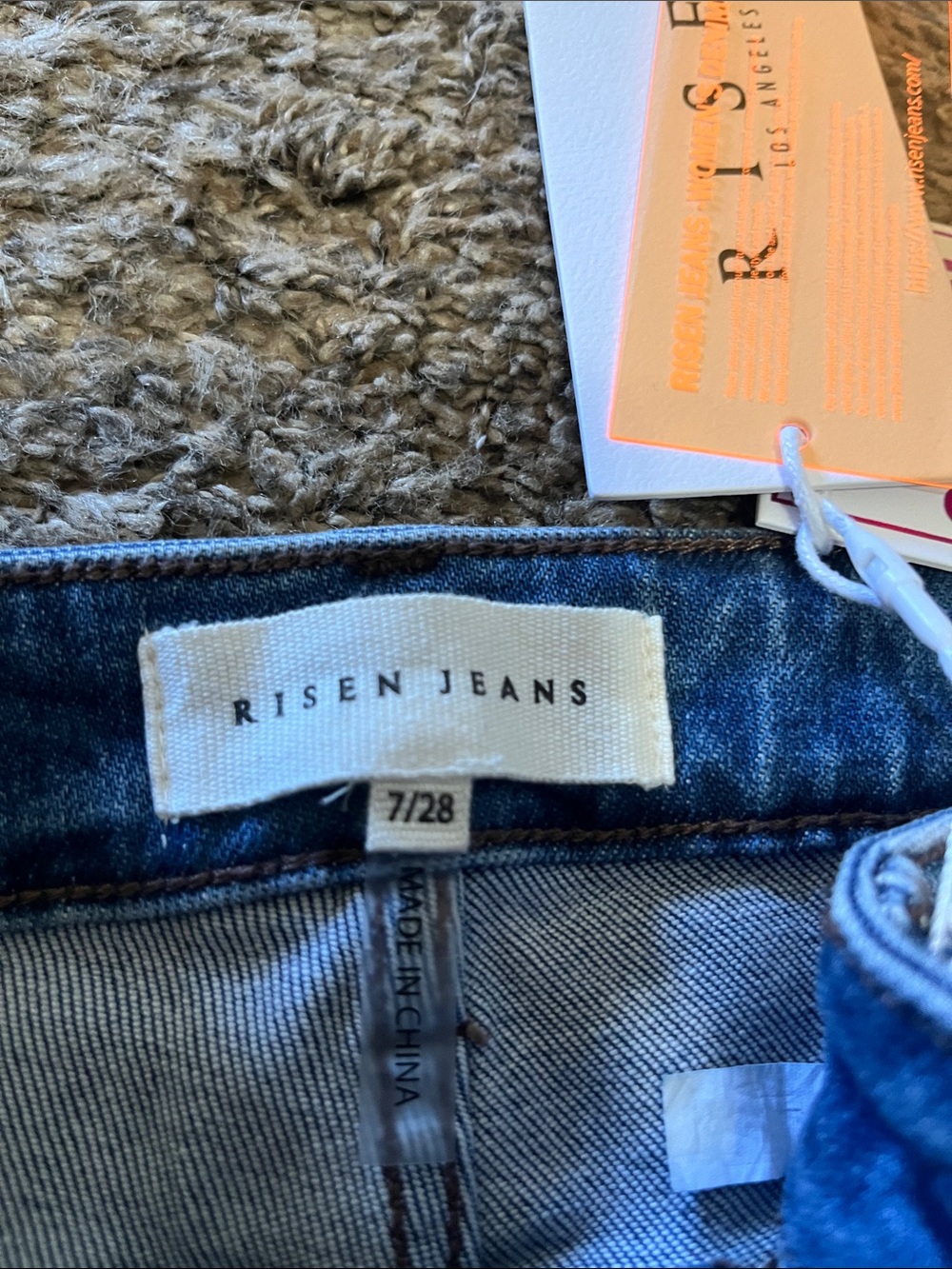 NWT Risen High Rise Tummy Control Wide Flare Jeans - Light Blue - Picture 3 of 6